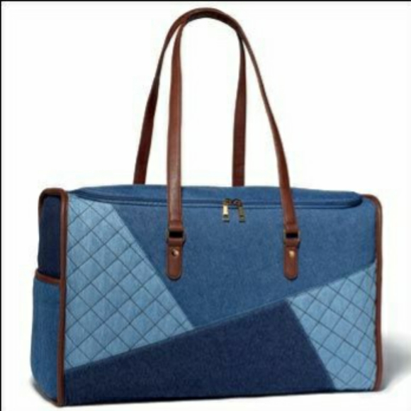 Avon Handbags - Avon Signature. Denim Patchwork Duffle Bag